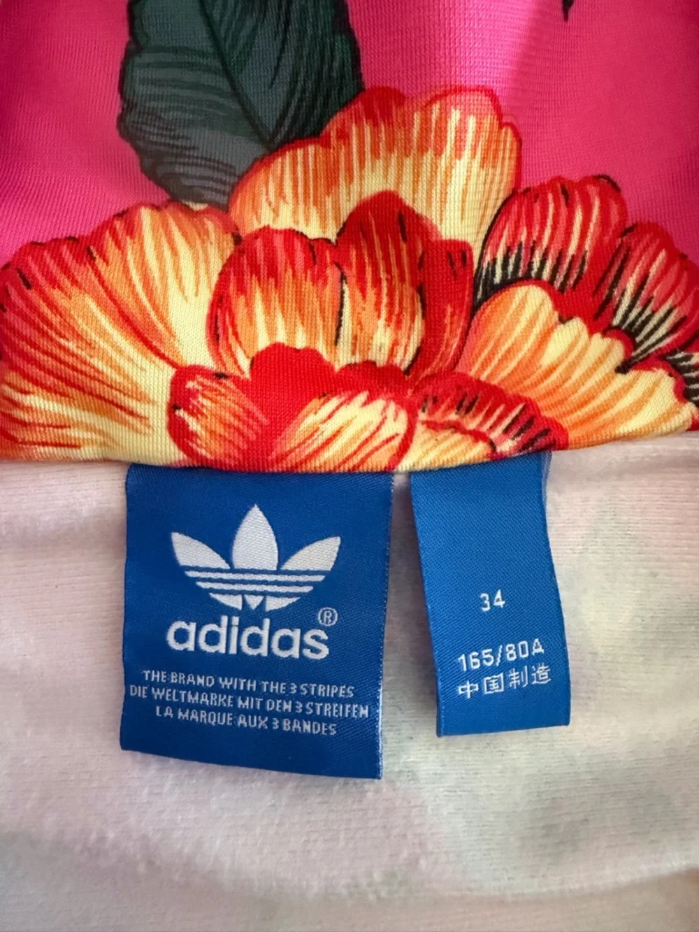 ADIDAS FARM RIO Jacket Women 34/XS JARDINETO Floral Firebird Trefoil - Picture 4 of 9